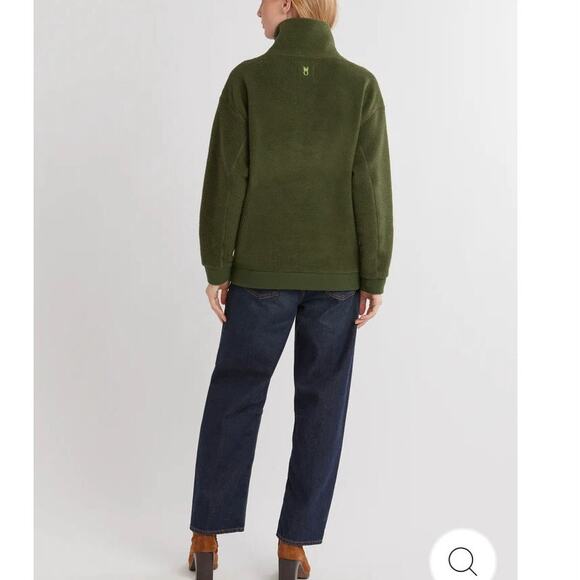 Dudley Stephens Sherpa Fleece Woodway Pullover Green Sustainable Queen XXL - Picture 3 of 6